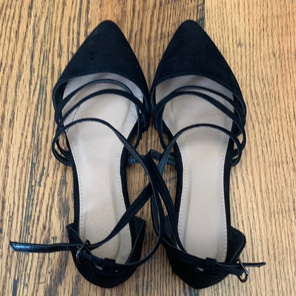 Charlotte russe flats strappy shoes party sandals size 7